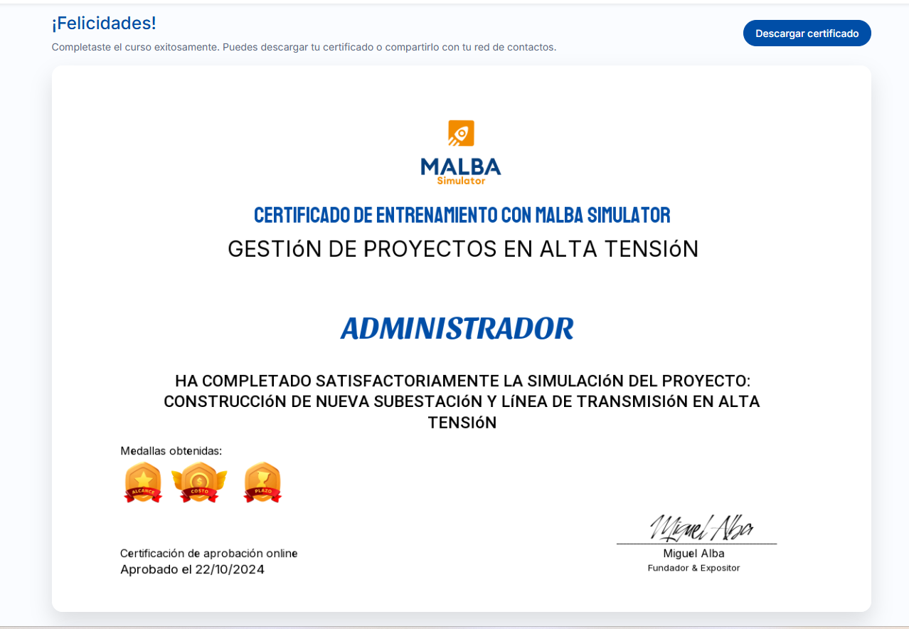 Obtén y comparte tu certificado